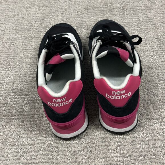 New Balance 574 Shoes Womens 6.5 Black Pink Suede ENCAP WL574NJA Sneakers - Picture 7 of 11